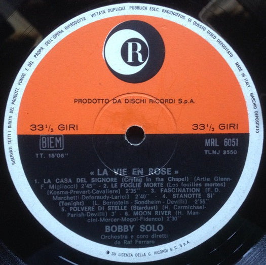 Bobby Solo : La Vie En Rose (LP, Album)
