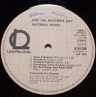 Battered Wives : Live On Mother's Day (LP, Album)