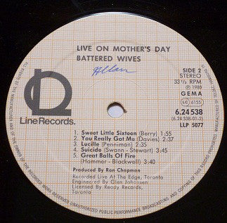 Battered Wives : Live On Mother's Day (LP, Album)