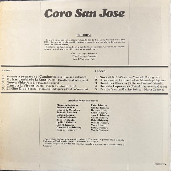 Coro San José : Coro San José (LP, Album)