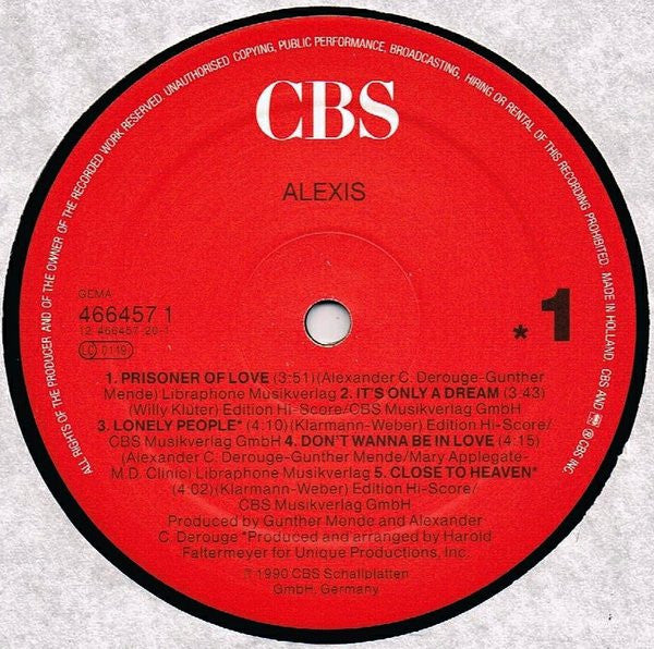 Alexis : Alexis (LP, Album)