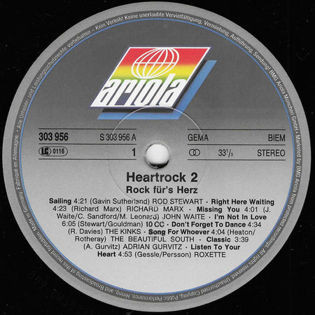 Various : Heart Rock - Rock Für's Herz Vol. 2 (2xLP, Comp)
