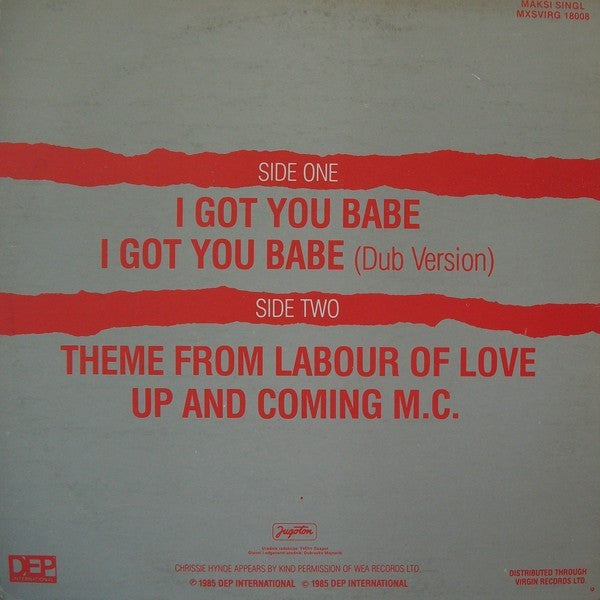 UB40 : I Got You Babe (12", Maxi)