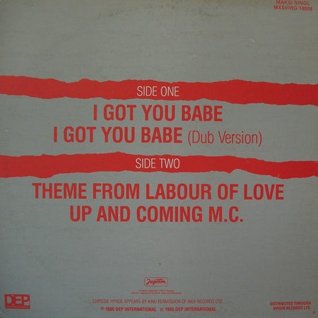 UB40 : I Got You Babe (12", Maxi)
