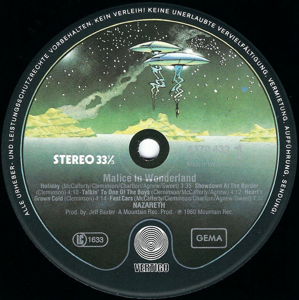 Nazareth (2) : Malice In Wonderland (LP, Album)