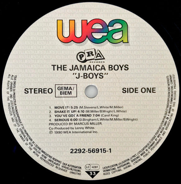 The Jamaica Boys : J Boys (LP, Album)