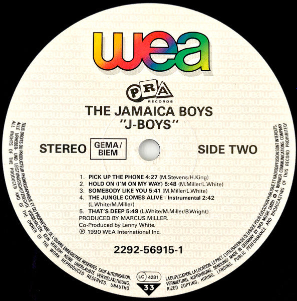 The Jamaica Boys : J Boys (LP, Album)