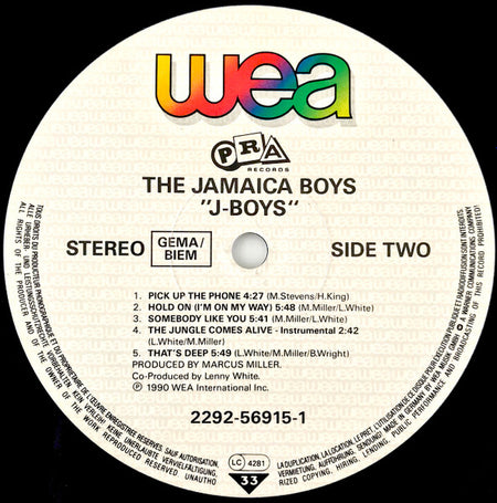 The Jamaica Boys : J Boys (LP, Album)