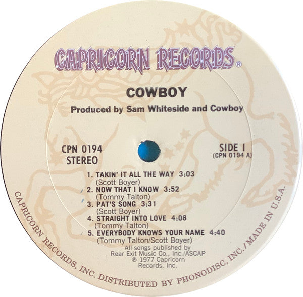 Cowboy (6) : Cowboy (LP, Album)