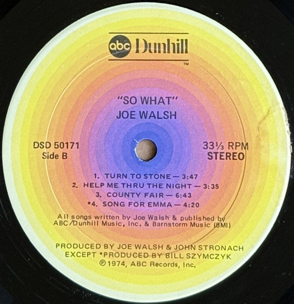 Joe Walsh : So What (LP, Album, Pit)