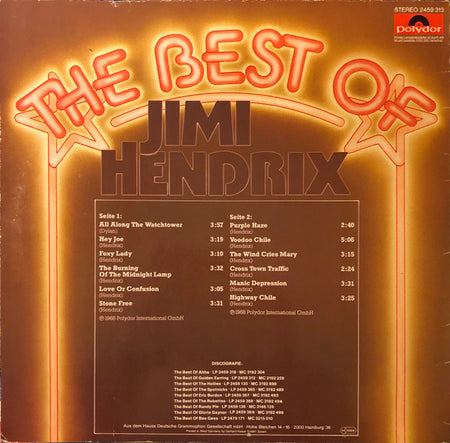 Jimi Hendrix : The Best Of Jimi Hendrix (LP, Comp, RE)