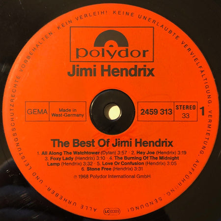 Jimi Hendrix : The Best Of Jimi Hendrix (LP, Comp, RE)