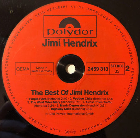 Jimi Hendrix : The Best Of Jimi Hendrix (LP, Comp, RE)