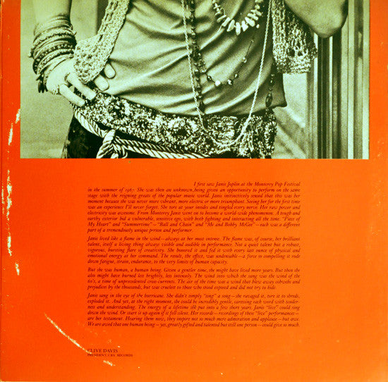 Janis Joplin : Joplin In Concert (2xLP, Album, RE, Sun)