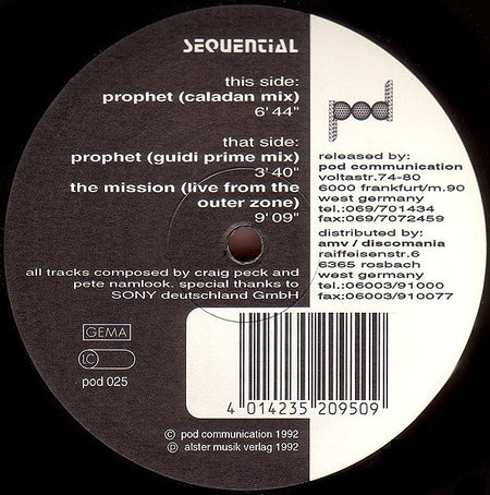 Sequential : Prophet (12")