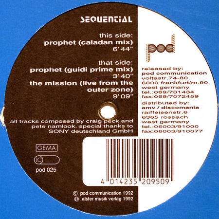 Sequential : Prophet (12")