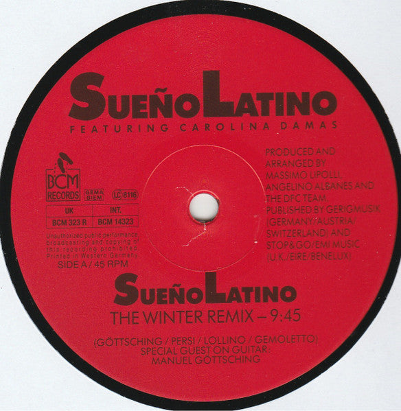 Sueño Latino : Sueño Latino - The Latin Dream (The Dream Remixes) (12", Maxi)