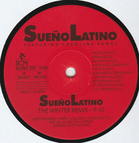 Sueño Latino : Sueño Latino - The Latin Dream (The Dream Remixes) (12", Maxi)