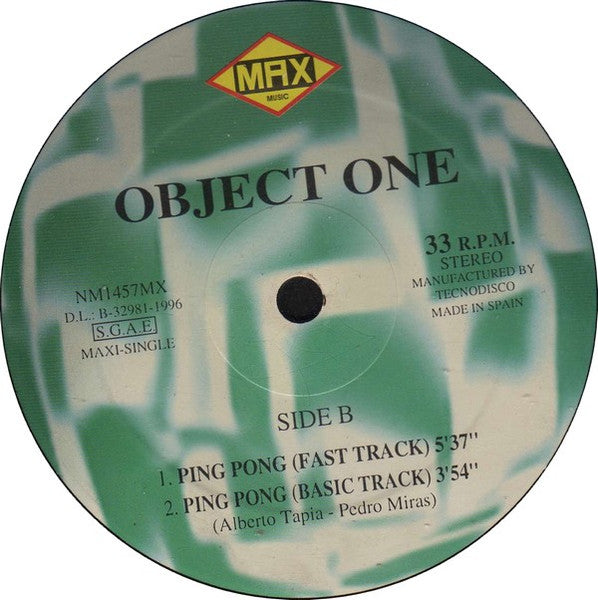 Object One : Ping Pong (12", Maxi)