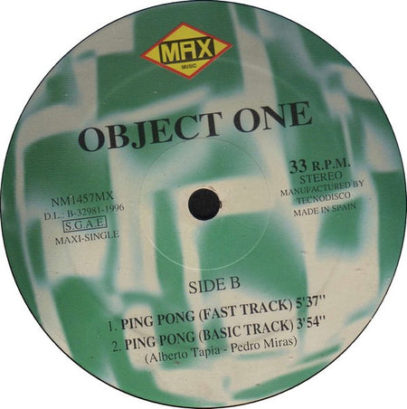 Object One : Ping Pong (12", Maxi)