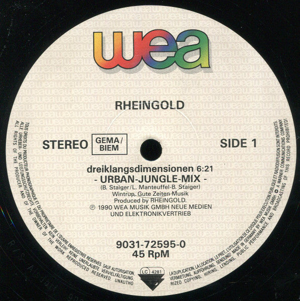Rheingold : Dreiklangsdimensionen - Version '90 (12")