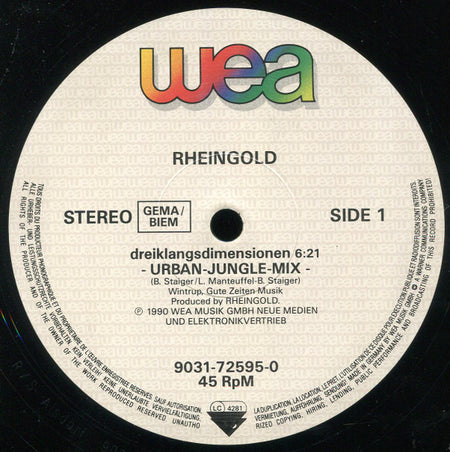 Rheingold : Dreiklangsdimensionen - Version '90 (12")