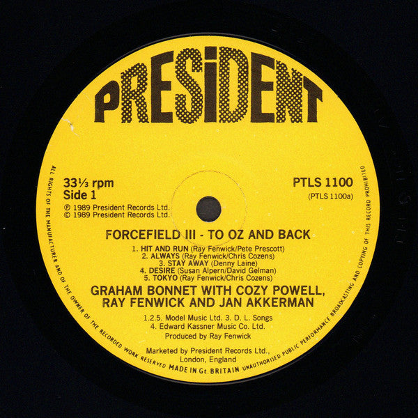 Forcefield (8) : To Oz And Back (LP, Album)