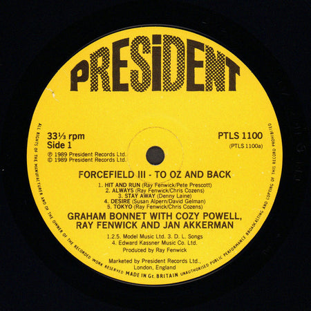 Forcefield (8) : To Oz And Back (LP, Album)