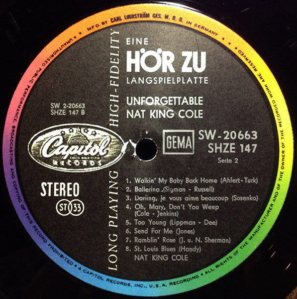 Nat King Cole : Unforgettable (LP, Comp, HÖR)