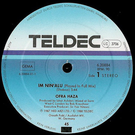 Ofra Haza : Im Nin'Alu (Played In Full Mix) (12", Maxi)