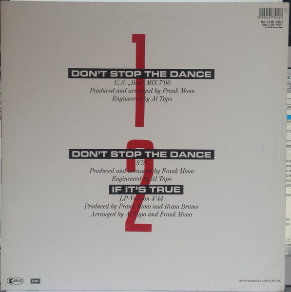 Performing Organ Process : Don't Stop The Dance (U.S. "Don" Mix) (12", Maxi)