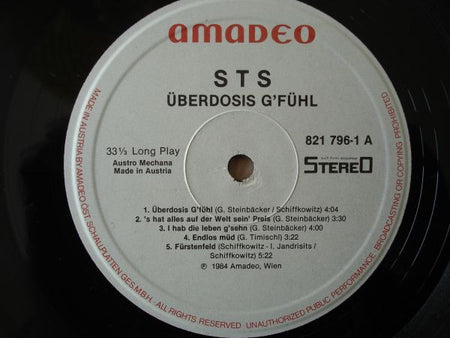 STS (3) : Überdosis G'fühl (LP, Album)