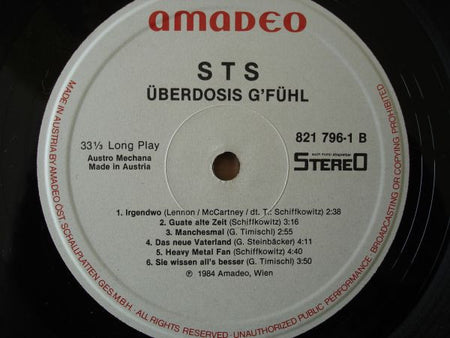 STS (3) : Überdosis G'fühl (LP, Album)