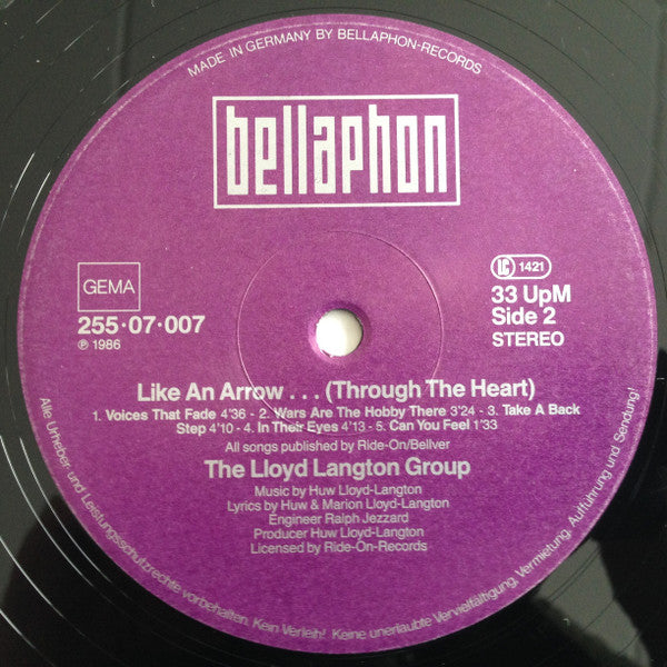 Lloyd Langton Group : Like An Arrow... (Through The Heart) (LP, Album)
