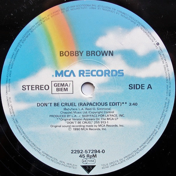 Bobby Brown : Don't Be Cruel / Every Little Hit Megamix (12")