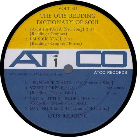 Otis Redding : The Otis Redding Dictionary Of Soul (Complete & Unbelievable) (LP, Album)