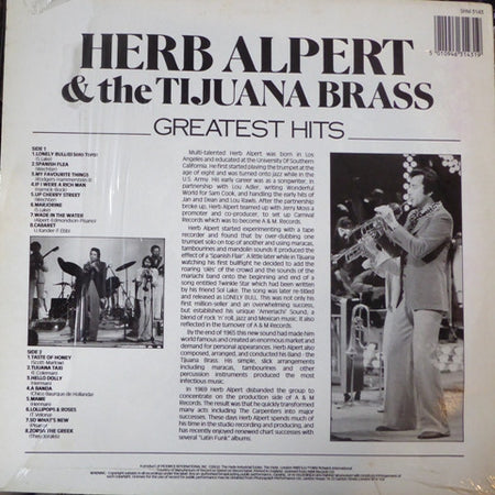 Herb Alpert & The Tijuana Brass : Greatest Hits (LP, Comp, RE)