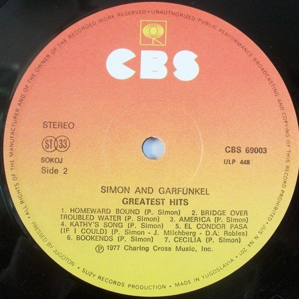 Simon & Garfunkel : Simon And Garfunkel's Greatest Hits (LP, Comp, RE, RP)