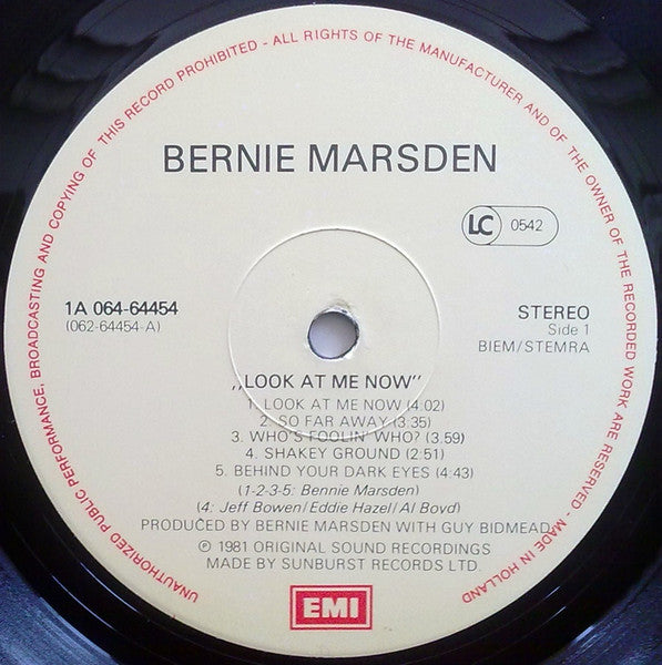 Bernie Marsden : Look At Me Now (LP, Album)