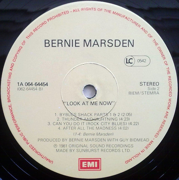 Bernie Marsden : Look At Me Now (LP, Album)