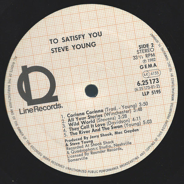 Steve Young (2) : To Satisfy You (LP)