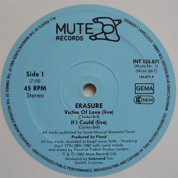 Erasure : The Circus (Live) (12", Maxi, Whi)