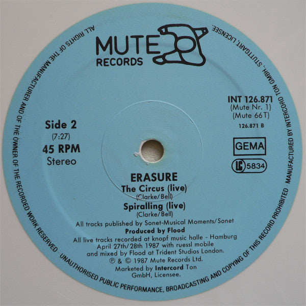 Erasure : The Circus (Live) (12", Maxi, Whi)