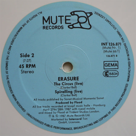 Erasure : The Circus (Live) (12", Maxi, Whi)