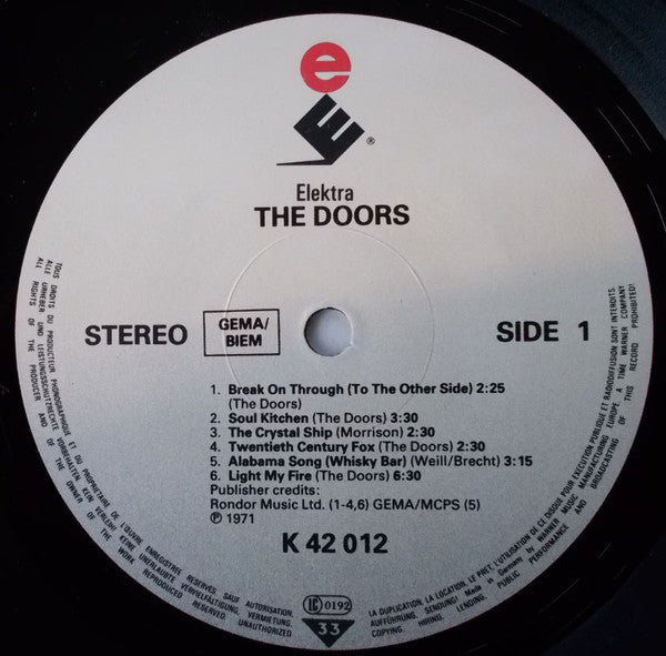 The Doors : The Doors (LP, Album, RE)