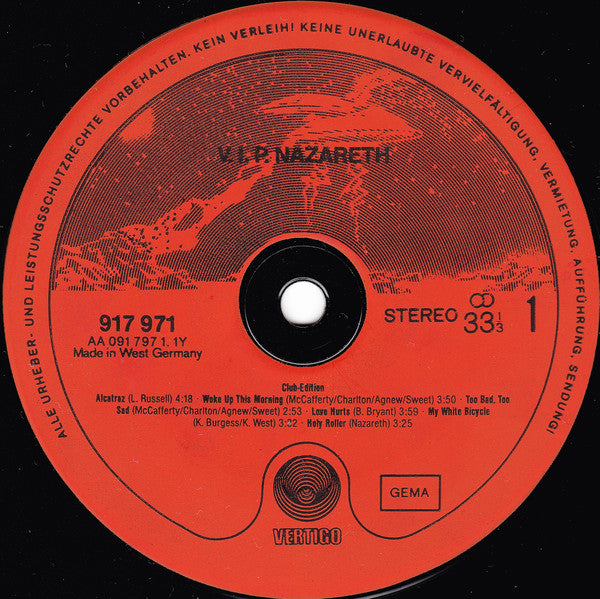Nazareth (2) : V.I.P. (LP, Comp, Club)