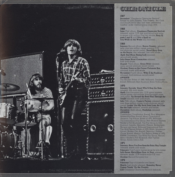 Creedence Clearwater Revival Featuring John Fogerty : Chronicle (The 20 Greatest Hits) (2xLP, Comp)