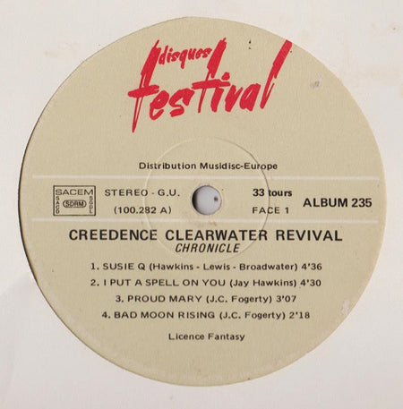 Creedence Clearwater Revival Featuring John Fogerty : Chronicle (The 20 Greatest Hits) (2xLP, Comp)