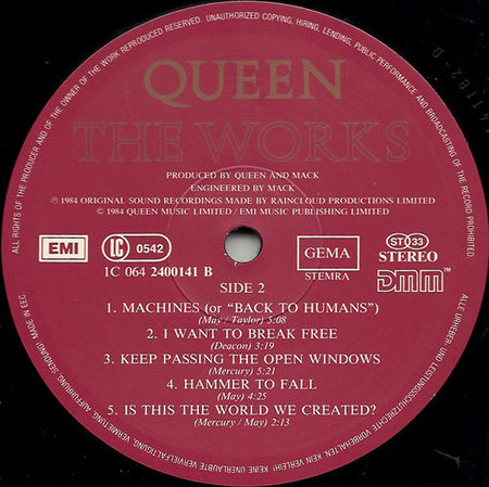 Queen : The Works (LP, Album)