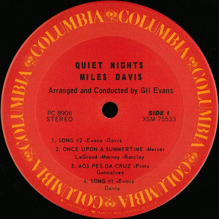 Miles Davis : Quiet Nights (LP, Album, RE)